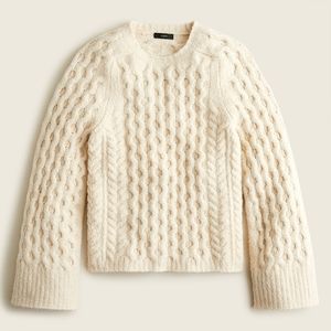New without tags! J. Crew Women’s Cotton Boucle Cable Knit Sweater